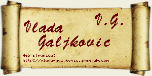 Vlada Galjković vizit kartica